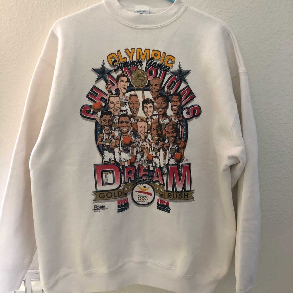 92 barcelona olympics usa basketball team crewneck